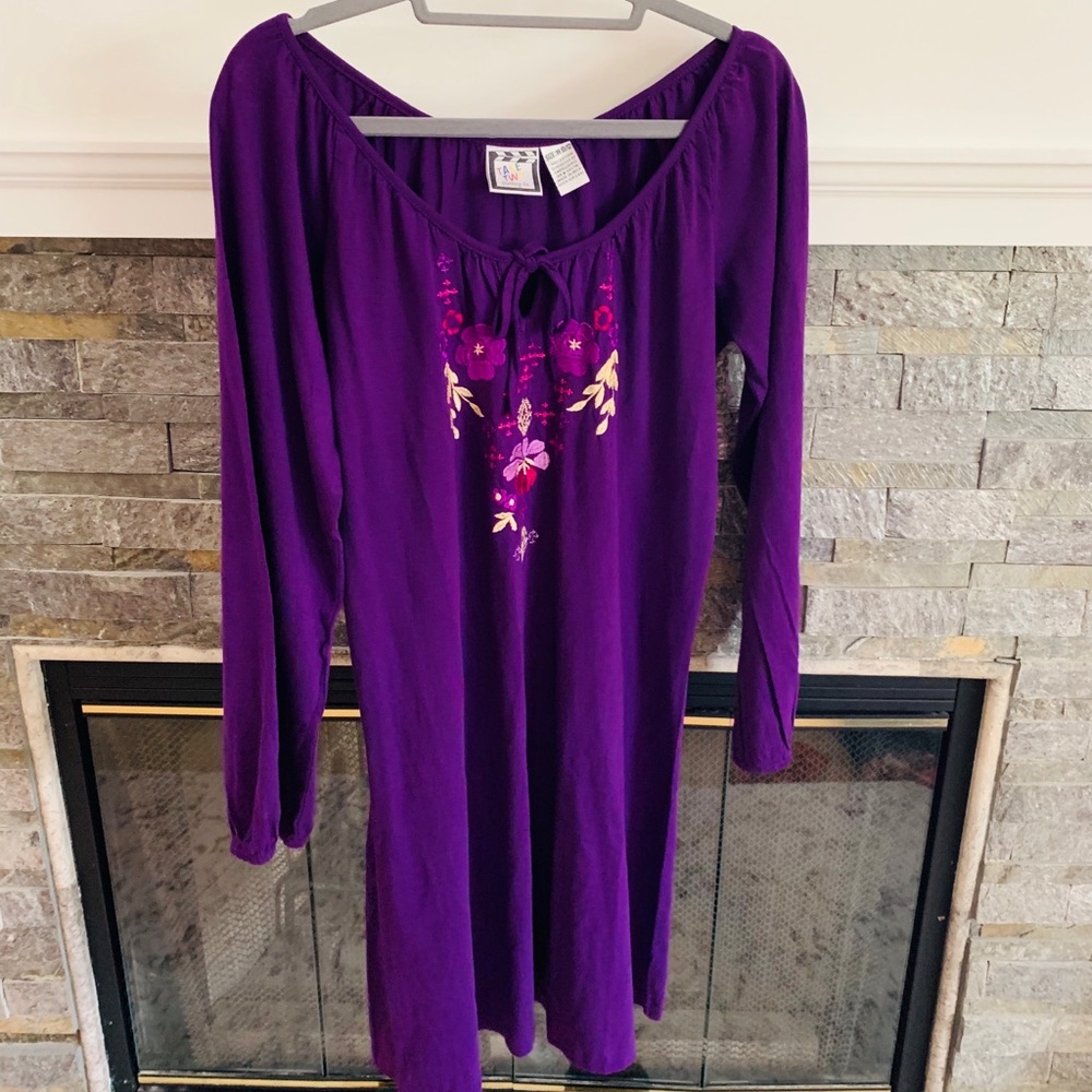 Take Two Clothing Co Embroidered Cotton Dress